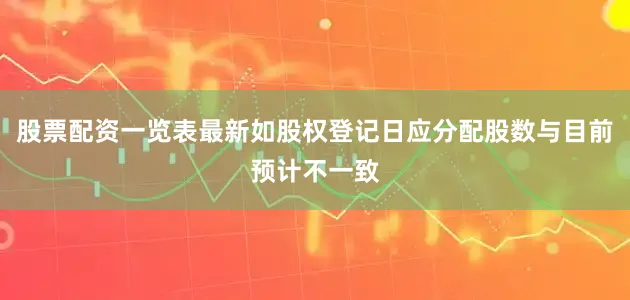 股票配资一览表最新如股权登记日应分配股数与目前预计不一致